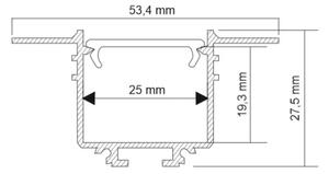 Shilo 1950 - Corp LED încastrat HANAWA, 9W, 230V, 3000K, CRI 90, negru