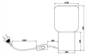 Lampă de masă NICO 1xE27/40W/230V Reality