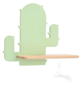 Aplică LED cu raft pentru copii CACTUS LED/4W/230V verde/lemn