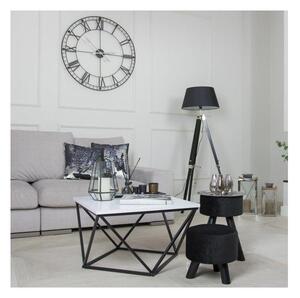 Măsuță de cafea CURVED 62x62 cm neagră/albă