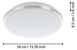 Plafonieră LED pentru baie PINETTO LED/15,6W/230V IP44 crom Eglo 900365