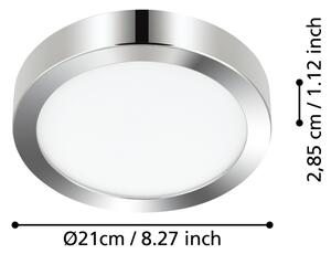 Eglo 900641 - Plafonieră LED de baie FUEVA, 17W, 230V, IP44, crom
