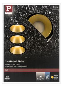 Paulmann 93404 - Set 3x LED 6,5W IP44, luminar baie COLE, dimabil, 230V