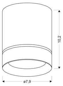 Spot TUBA 1xGU10/15W/230V negru