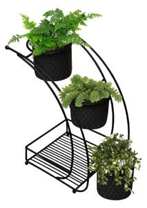 Suport de flori 37x19 cm negru/metal