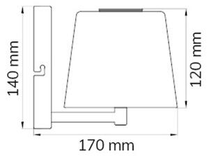 Wofi 4015.01.64.9000 - Lampă LED de perete GENK, dimabilă, LED/2W/5V, 2500 mAh