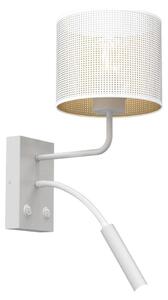 Lampă de perete LOFT SHADE 1xE27/60W+1xG9/8W/230V albă/aurie