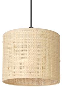 Lustră pe cablu RATTAN 1xE27/60W/230V d. 18 cm ratan