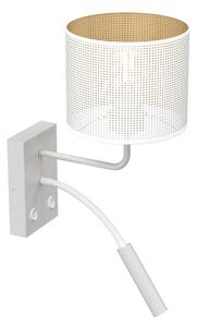 Lampă de perete LOFT SHADE 1xE27/60W+1xG9/8W/230V albă/aurie