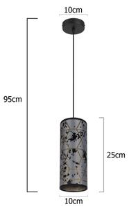 Lustră pe cablu AVALO 1xE27/60W/230V gri/negru