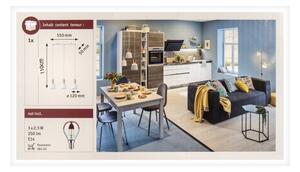 Lustră pe cablu 3xE14/20W NEORDIC HALDAR 230V Paulmann 79657