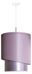 Duolla - Lustră pe cablu PARIS 1xE27/15W/230V d. 40 cm roz/argintie/cupru