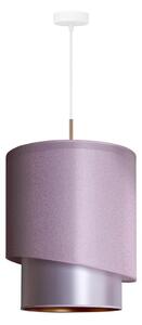Duolla - Lustră pe cablu PARIS 1xE27/15W/230V d. 40 cm roz/argintie/cupru
