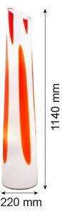 Argon 7042 - Lampă de podea POLONIA 2xE27/15W/230V alb/roșu