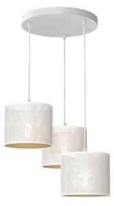 Lustră pe cablu LOFT SHADE 3xE27/60W/230V albă/aurie