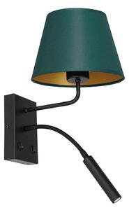 Lampă de perete ARDEN 1xE27/60W+1xG9/8W/230V verde/auriu