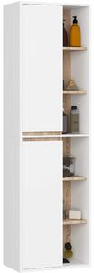 Dulap de baie Vambos W50 2D 6P (alb + stejar sonoma). Promo -13%. 1152097
