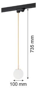 Lustră pe tijă pentru sistem de șină Argon 4308 BANG 1xG9/6W/230V alamă