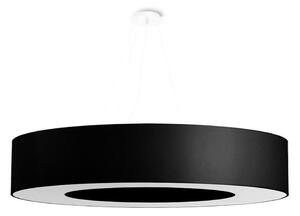 Lustră pe cablu SATURNO 8xE27/60W/230V d. 90 cm neagră Sollux SL.0796