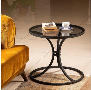 Măsuță laterală CORLEAONE 57,8x60 cm negru