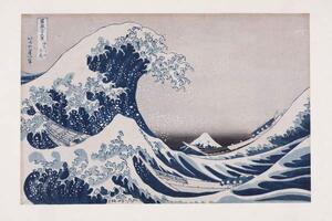 Hokusai, Katsushika - Artă imprimată The Hollow of the Deep Sea Wave off Kanagawa, (40 x 26.7 cm)