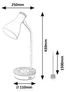 Rabalux 74001 - Lampă de birou tactilă dimabilă MOSLEY 1xE14/25W/230V