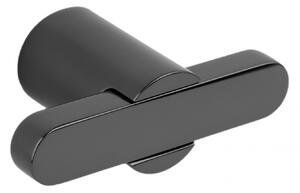 Buton pentru mobila Fusion, finisaj negru titan lustruit, 58x31.5 mm