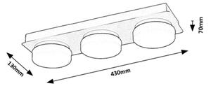 Plafonieră LED pentru baie ATTICHUS 3xLED/6W/230V IP44 Rabalux 75003
