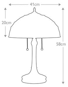 Quoizel QZ-KAMI-TL - Lampă de masă Tiffany KAMI 2xE27/60W/230V