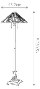 Quoizel QZ-MAYBECK-FL - Lampadar Tiffany MAYBECK 2xE27/60W/230V