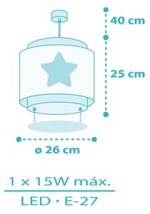 Lustră pentru copii BABY DREAMS 1xE27/15W/230V albastru Dalber 76012T