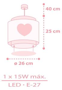 Lustră pentru copii BABY DREAMS 1xE27/15W/230V roz Dalber 76012S