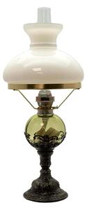 Lampă cu petrol DRAHOMÍRA 50 cm verde pădure decorată cu cositor