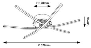 Rabalux 4606 - Plafonieră LED CYCLONE/21W/230V 4000K