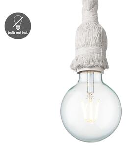 Lustră pe cablu LEONARDO ROPE 1xE27/10W/230V alb