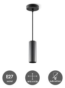 Lustră pe cablu SAGA 1xE27/40W/230V negru