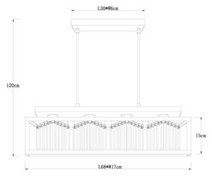Lustră pe cablu MATHILDE 4xE27/40W/230V Globo 15697-4H