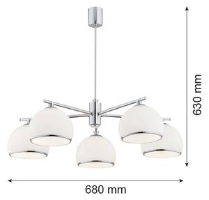 Lustră pe tijă Argon 2087 MARBELLA 5xE27/15W/230V crom