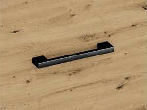 Dulap Nevio 01 cu o ușă, 55 cm - stejar artizanal / negru