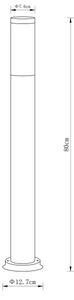 Lampă de exterior BOSTON 1xE27/23W/230V IP44 Globo 31588SA