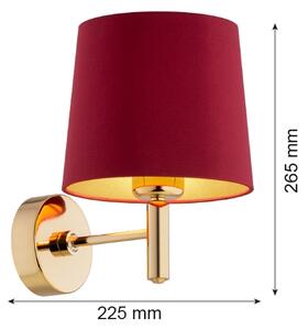 Lampă de perete PONTE PLUS 1xE27/15W/230V roșu Argon 8311