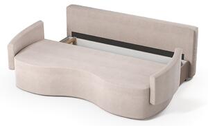 Canapea pliabil pentru camera de zi Karien - bej Element 17/spumă de înaltă elasticitate HR