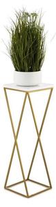 Suport de flori LOFT 70x24 cm auriu/alb