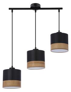 Lustră pe cablu PORTO 3xE27/60W/230V negru/maro