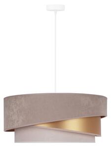 Lustră pe cablu Duolla KOBO 1xE27/15W/230V d. 45 cm maro/auriu/crem
