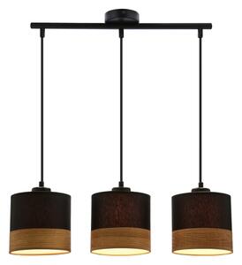 Lustră pe cablu PORTO 3xE27/60W/230V negru/maro