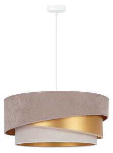 Lustră pe cablu Duolla KOBO 1xE27/15W/230V d. 45 cm maro/auriu/crem