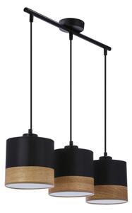 Lustră pe cablu PORTO 3xE27/60W/230V negru/maro