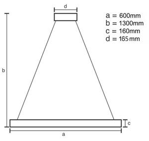 Lustră LED dimabilă pe cablu LED/40W/230V 3000-6500K auriu + telecomandă