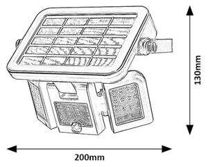Proiector LED solar cu senzor LIHULL LED/9,6W/3,7V IP44 Rabalux 77020